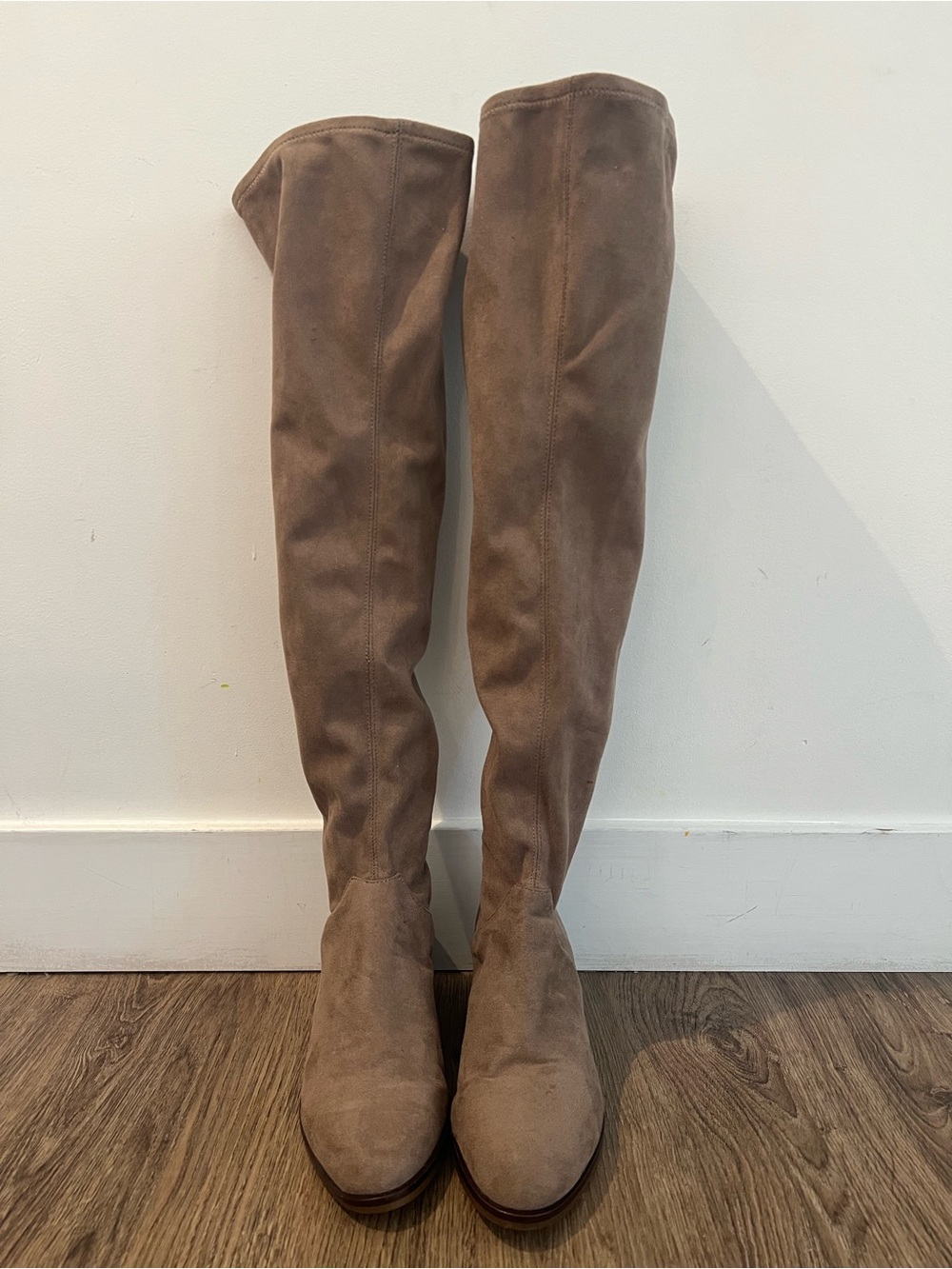 Steve Madden Over-the-Knee Suede Boots - Taupe Brown